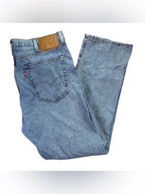 Levi's 505 Selvedge Big E Premium Jeans Men's 38 x 32 Blue Denim Light Wash